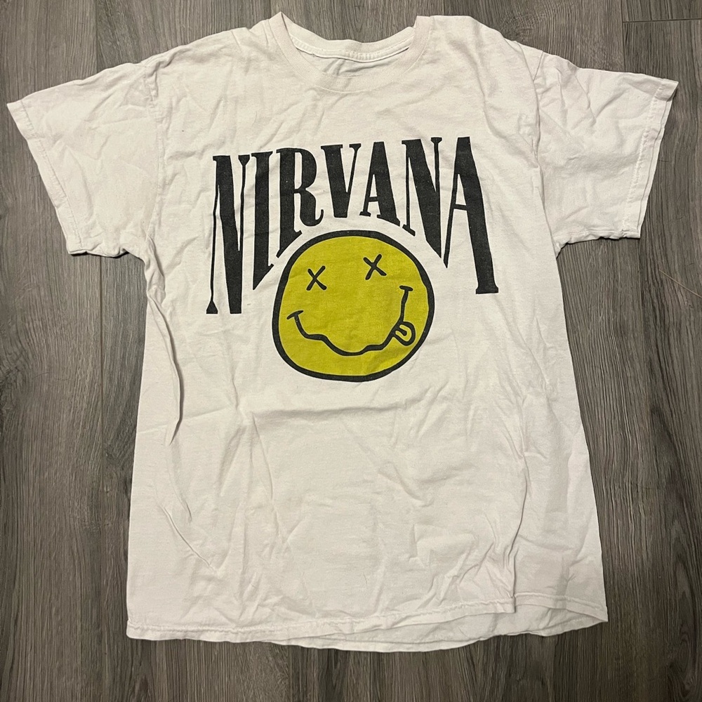 White Nirvana Graphic T-Shirt